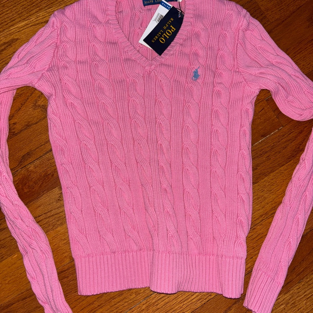 Polo Ralph Lauren cable knit v neck sweater